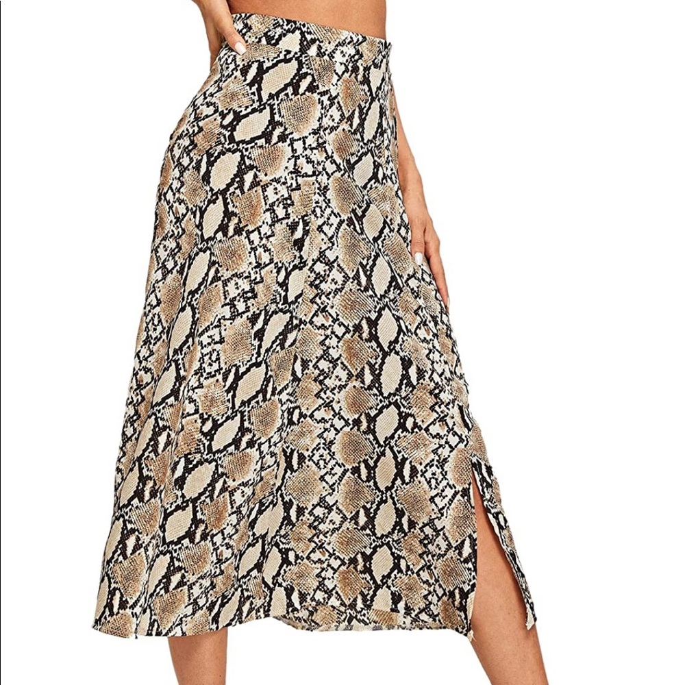 WDIRARA Snake Print Skirt